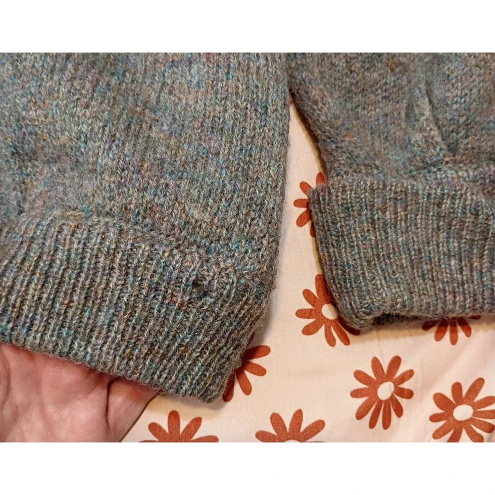 McGeorge of Dumfries Scotland Blue Grey Wool Crewneck Sweater Mens XL Vintage